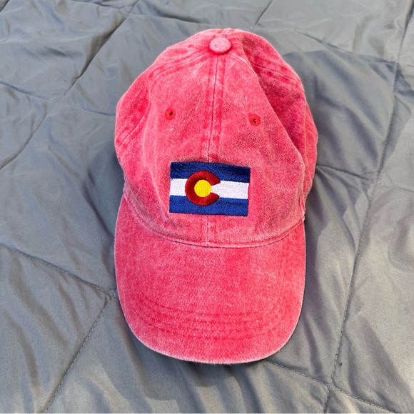 red Colorado flag baseball hat - Picture 2 of 3